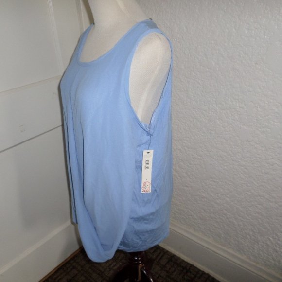 DKNY Cross Bodice Sleeveless Top NWT L - Picture 4 of 5